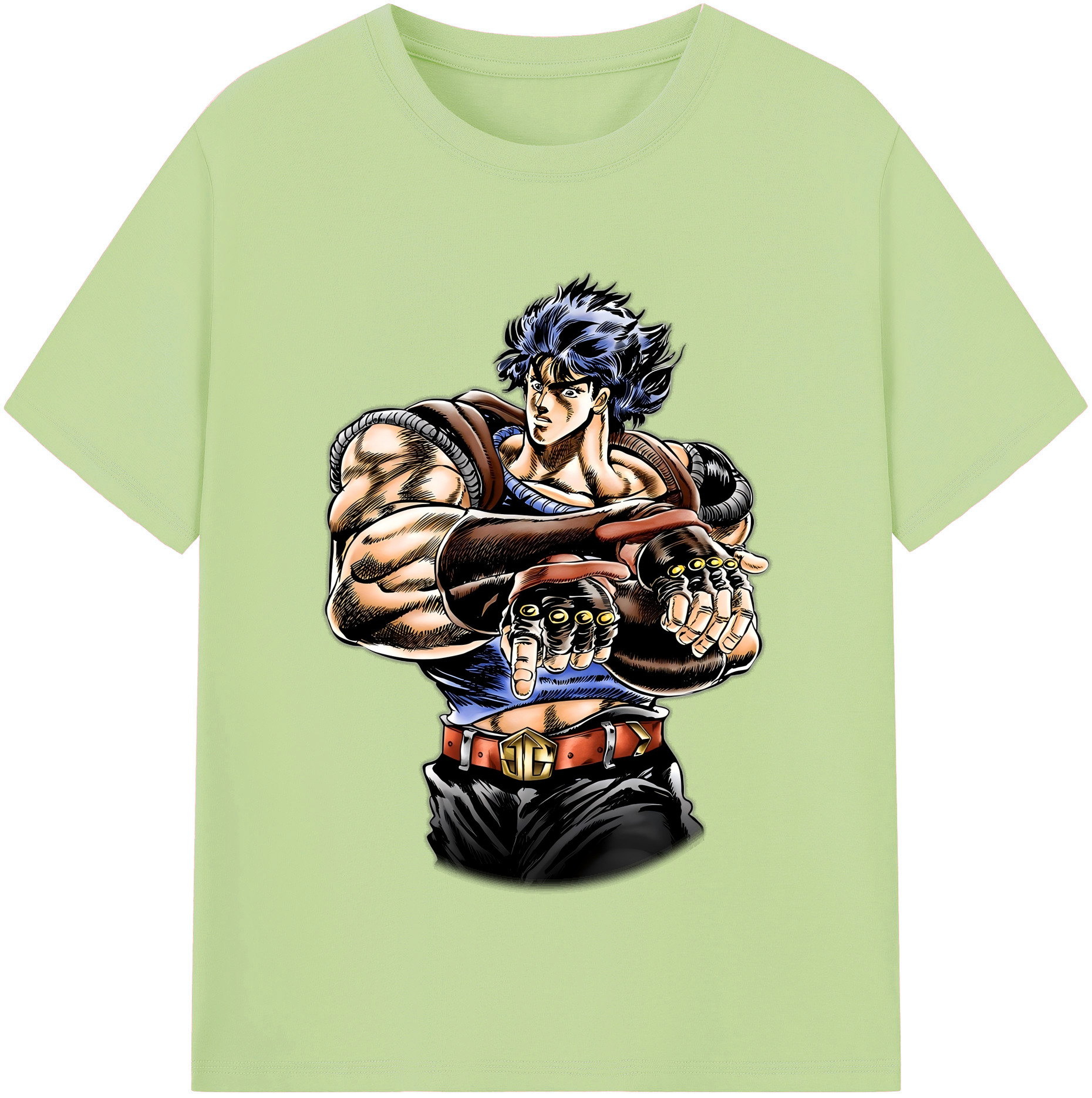 （画像用） ジョジョの奇妙な冒険 /ジョナサン?ジョースター JoJo's Bizarre Adventure Jonathan Joestar 綿100％半袖Tシャツ（フロントプリント）